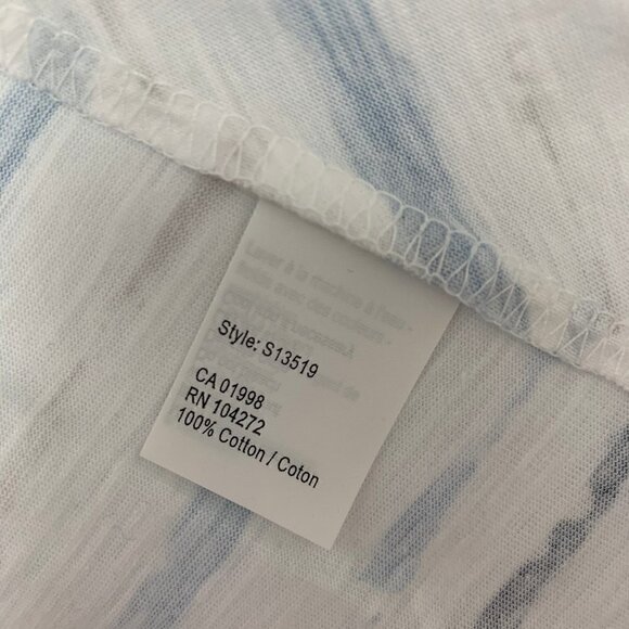 Spanner Tank Top 3X Plus Size NWT Cotton Blue Stripe Sleeveless Summer Shirt - Picture 8 of 10